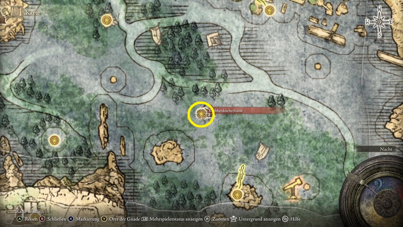 Elden Ring Kirche der Gelübde, Geläuterte Ruinen, Krabbenkocherhütte Eurogamer.de